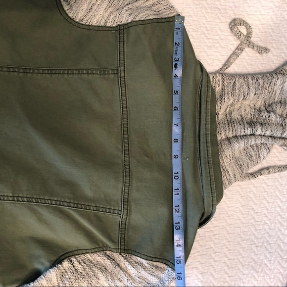 MERONA Olive Moto jacket with hood. SZ M - Picture 5 of 6